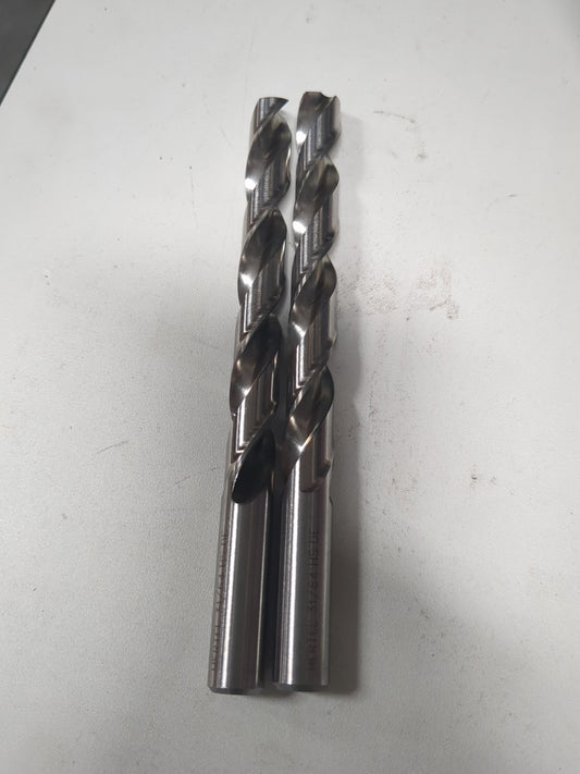 Hertel 2pk Jobber Length Drill Bits: 31/64" (0.4844) Dia, 118 deg, HSS 85703627