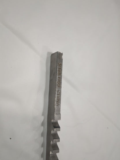 Keyway Broach: Style B, High Speed Steel, 3/16" Wide 395-1112
