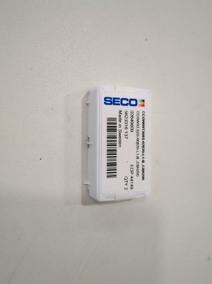 SECO 2pc Turning Inserts: CCGW32.52S-00820-L1-B, PCBN 02649609