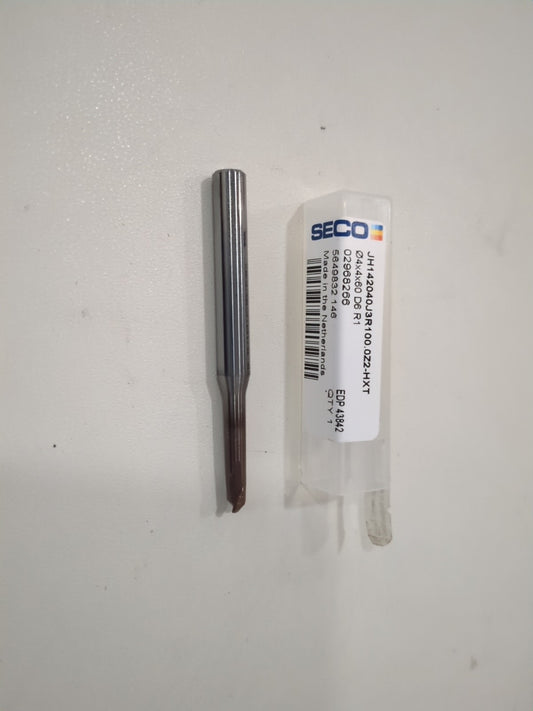 SECO Corner Radius End Mill: 4.00 mm Dia 2 Fl Solid Carbide 02968266