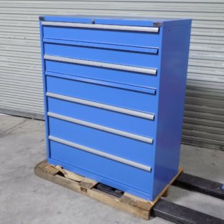 Lista Modular Storage Cabinet 7 Drawer 57" x 47" x 22" Steel Blue DAMAGED