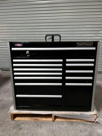 Craftsman 13 Drawer Steel Tool Roller Cabinet, 1200 lb, MISSING LOCK