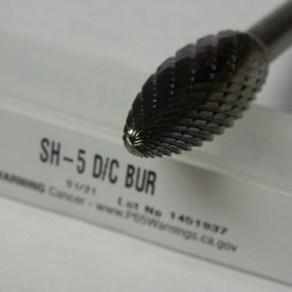 SGS Pro SH-5, 1/2″ Cut Diam, 1/4″ Shank Diam, Carbide Double Cut Flame Burr