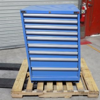Lista Modular Storage Cabinet 9 Drawer 41" x 28" x 28" Steel Blue DAMAGED