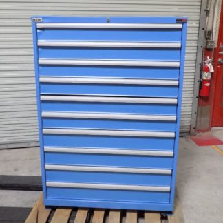 Lista Modular Storage Cabinet 10 Drawer 59" x 40" x 22" Steel Blue DAMAGED