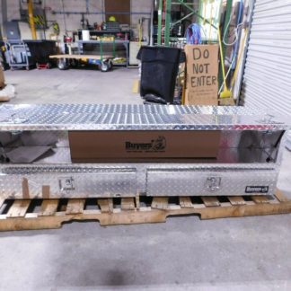 72" x 21" Diamond Tread Aluminum Contractor Topsider Truck Box - DAMAGED