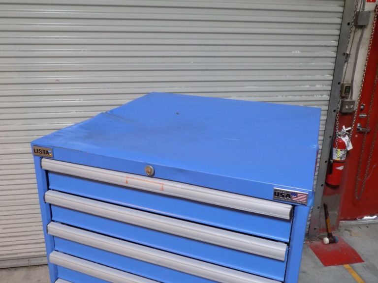 Lista 12 Drawer Modular Storage Cabinet 59" x 28" x 28" Steel Blue DAMAGED