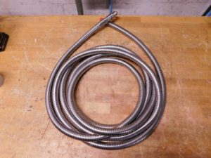 Parker Stainless Steel Flexible Hose, 20’ Length, 1/4" x 1/4" Male Fittings