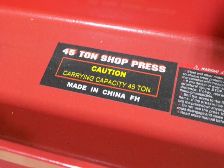 Hydraulic Shop Press 45 Ton Max. Pressure 6" Stroke H-Frame Floor Model