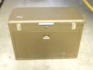 KENNEDY 26-1/8"W Top Chest 11 Drawers, Brown, 12-1/8"D x 18-7/8"H 3611B DAMAGED