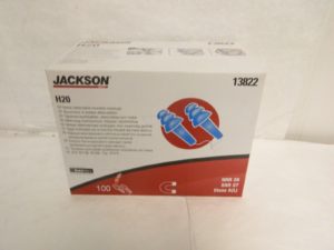 Jackson Safety Earplugs Reusable Blue Flanged Corded H20 Box of 100 13822