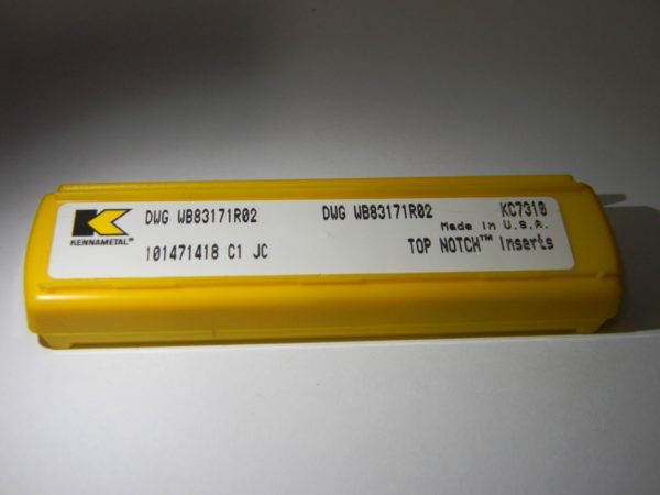 Kennametal DWG WB83171R02 KC7310 Top Notch Carbide Inserts Qty.5 USA