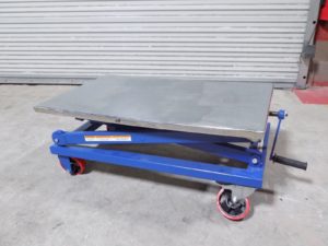 Vestil Mechanical Scissor Lift Cart 660 lb. Capacity 37" x 23" Platform DAMAGED
