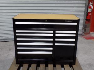 WorkSmart Roller Cabinet Tool Box 11 Drawer 41" x 18" x 37" Steel Black