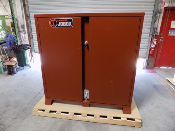 Jobox Heavy Duty 2-Door Open Side Cabinet 60" H x 60" W x 24" D 1-697990