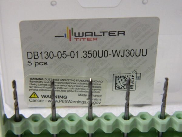 Walter DB130-05-01.350U0-WJ30UU Carbide micro-helical drill bits Qty 5