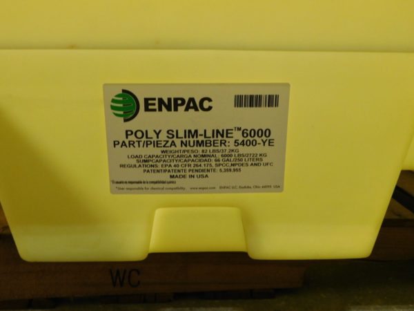 Enpac 4 Drum Plastic Spill Deck 66 Gal Sump 6,000 Lb Cap 5400-YE DAMAGE
