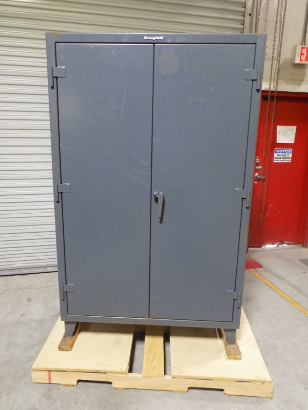 Stronghold Industrial Storage Cabinet 4-Shelf 72" x 48" x 24" Steel Gray USED
