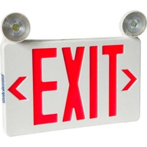 Exit Sign 1 & 2 Face Universal Mount LED Combination Exit Signs