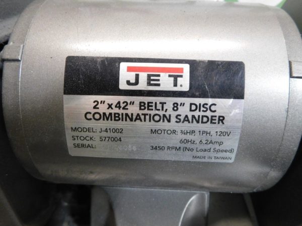 Jet Horizontal and Vertical Combo Sanding Machine 2" W Belt 577004 PARTS/REPAIR