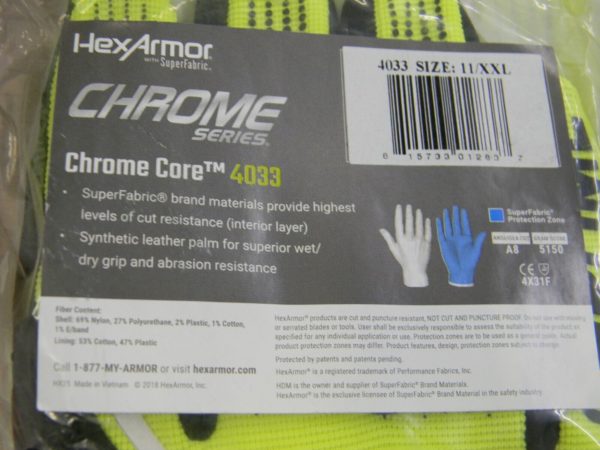 HEXARMOR Cut & Puncture Resistant Gloves Qty 2 Pairs 4033-XXL (11)