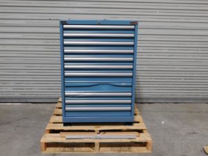 LISTA 11 Drawer Blue Steel Tool Storage 41-3/4″ H x 28-1/4″ W x 28-1/2″ D DAMAGE