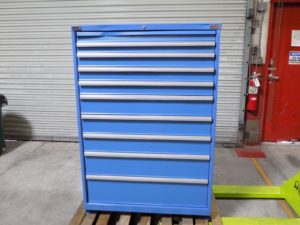 Lista Modular Storage Cabinet 10 Drawer 59" x 40" x 22" Steel Blue PARTS/REPAIR