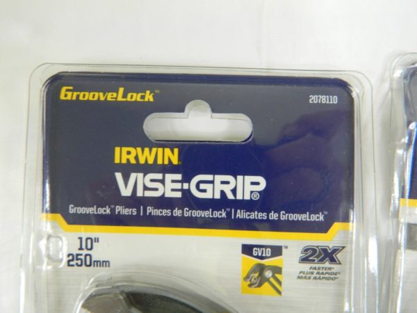 IRWIN 10″ OAL 2-1/4″ Max Cap 16 Position Tongue & Groove Pliers Qty 2 2078110