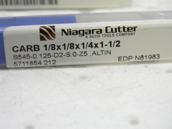 NIAGARA CUTTER Square End Mill 5 FL Solid Carbide QTY 5 17003581