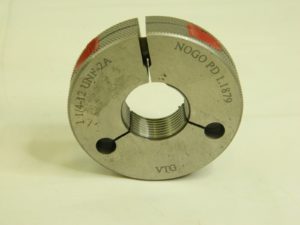 Vermont Gage UNF Plug Ring 1-1/4-12 UNF-2A NoGO PD 1.1879 6117603