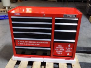 Craftsman Roller Cabinet Tool Box 10 Drawer 41" x 18" x 37" Steel Red / Black