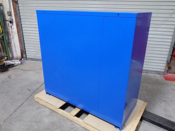 Vidmar Modular Storage Cabinet 9 Drawer 59" x 59" x 27" Steel Blue DAMAGED