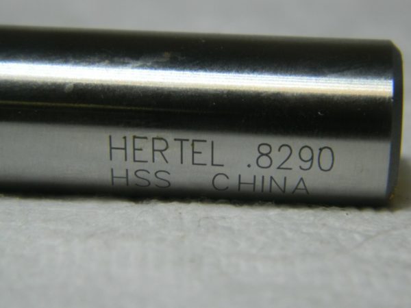 Hertel 0.829" High Speed Steel 8 Flute Chucking Reamer 9-1/2" OAL 30153142