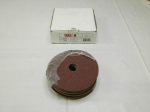 CGW Fiber Disc 5″ Disc Dia, 7/8″ Hole, 60 Grit, Aluminum Oxide Qty 25 48025
