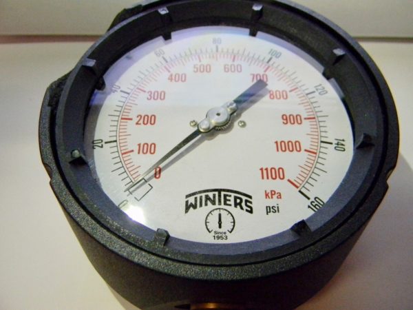 Winters Pressure Gauge 4-1/2" x 1/4" 0 to 160 Scale Range #PPC5085