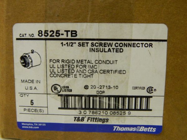 Thomas & Betts Rigid Intermediate Connector 1-1/2" Trade Steel 2 Pack 8525