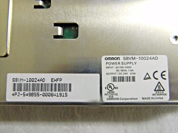 Omron DIN Rail Power Supply 100W 4.50A 240VAC Input 24VDC Output S8VM-10024AD