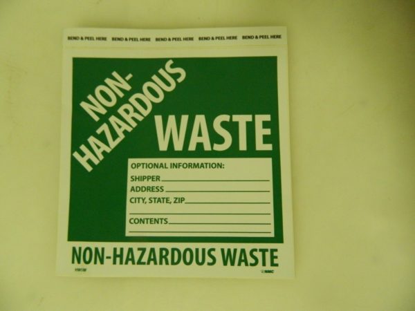 NMC Non-Hazardous Waste Safety & Facility Labels Message 23 Pack HW5W