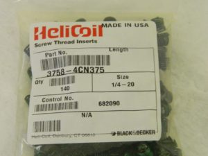 Heli-Coil Stainless Steel Screw Locking Insert 1/4" - 20 Bag of 170 3758-4CN375
