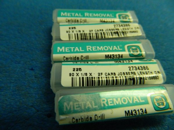 Metal Removal #90 0.0087" x 1/8" 2FL 118º Carbide Jobber Length Drill M43134