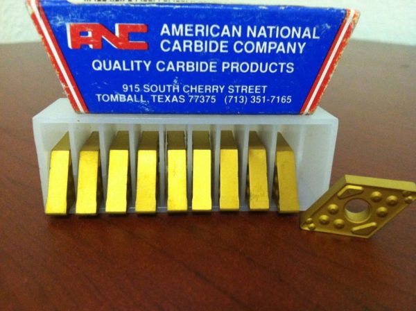 American National Carbide DNMO432A TNT Indexable Carbide TiN Turning Inserts