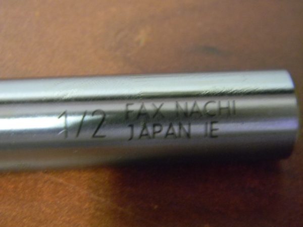 Nachi Powder Metal SG Coated Drill 1/2" Oil Hole 5° Fax Straight Shank #L7591P