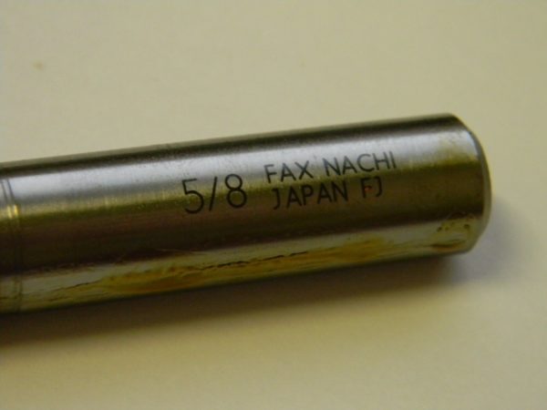Nachi L7591P 5/8" Oil Hole 5D Fax Straight Shank Powder Metal SG Coated Drill