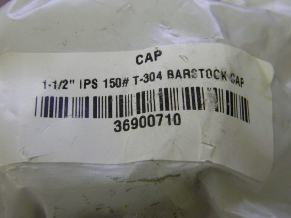 Merit Brass Sf358 #36900710 1/2" Ips 150# T-304 Barstock Caps, QTY 8