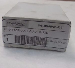 WorkSmart 2-1/2" Face Liquid Gauge #WS-MH-HPC1-039