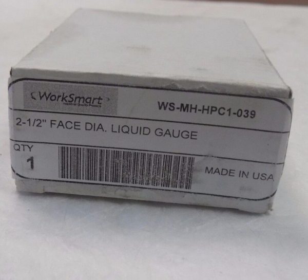 WorkSmart 2-1/2" Face Liquid Gauge #WS-MH-HPC1-039