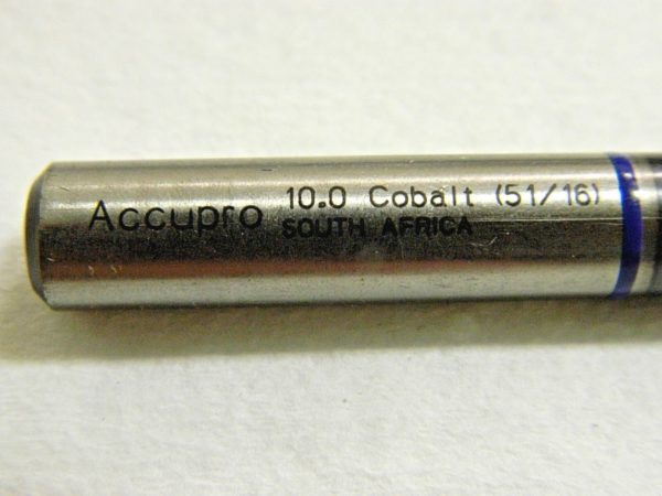 Accupro Cobalt Jobber Drills 10mm 120° Angle Qty 2 05492962