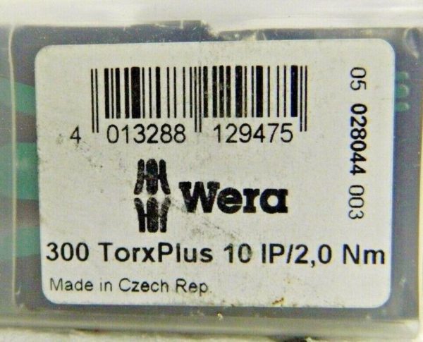 Wera TorxPlus Preset Torque Limiting Screwdriver 2 Max N/m 7-1/2" OAL 028044