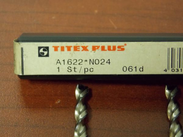 Titex Parabolic XL Drills #24 x 0.1520" x 4-3/4" x 6-7/8" HSS #5062515