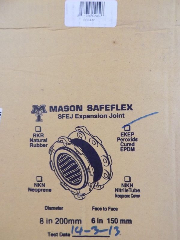 Mason Ind. SafeFlex Pipe Expansion Joint 8" x 6" EPDM Single Sphere SFEJ-8"